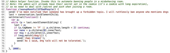 Client admin ban logic